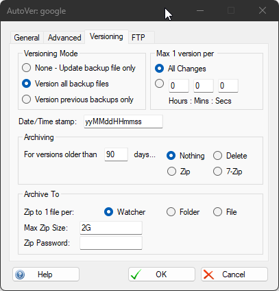 Properties - Versioning